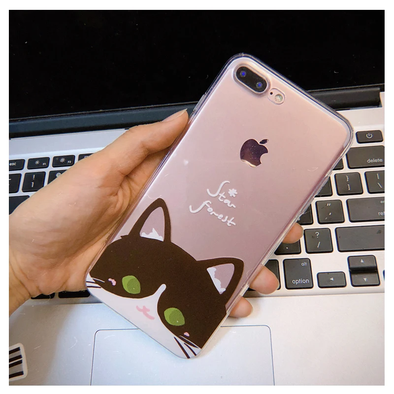 STARRY FOREST олубая Сиамская кукольная кошка чёрная белая Мягкий прозрачный  корпус