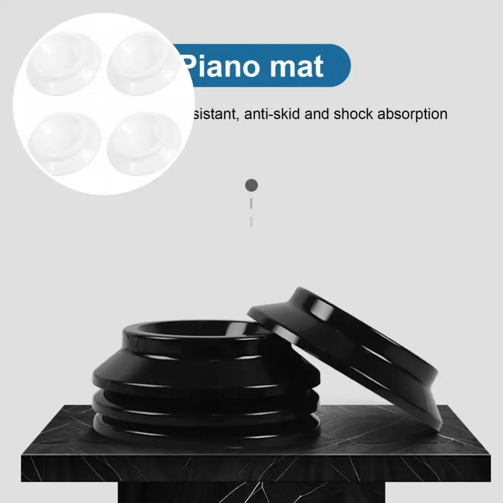 

4Pcs/Set Versatile Antiskid Vertical Piano Caster Cups Mats Lightweight Piano Caster Cushion Non-Deformed for Musician