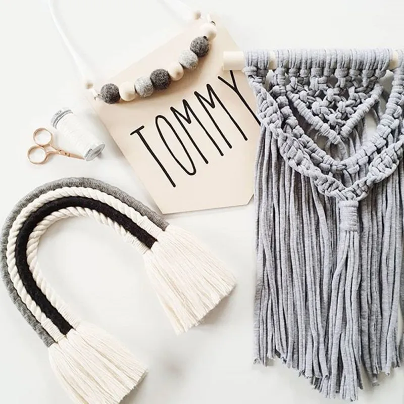 

s_Hand-woven Rainbow Hanging Decoration For Children Room Seven-strand Rainbow Hanging Decoration