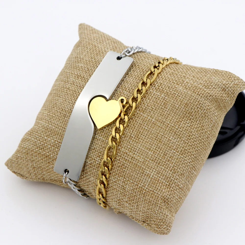 Браслет из нержавеющей стали для мужчин и женщин регулируемая Цепочка с