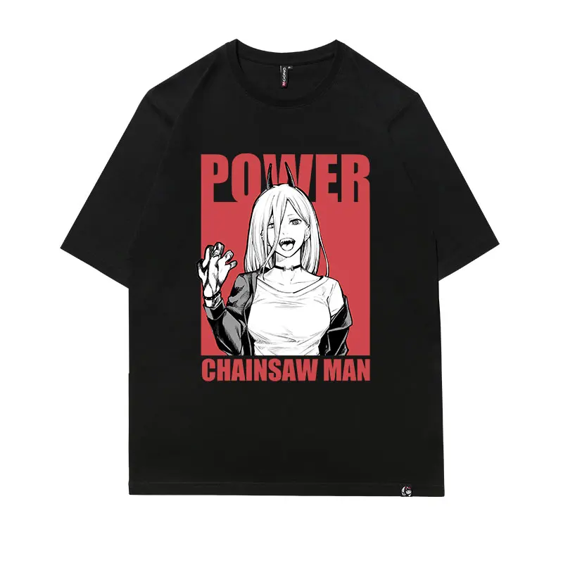 

Anime Chainsaw Man Makima Fashion T-Shirt Cosplay Costume Loose Short-Sleeved Summer Men Women Student Casual Tee Tops