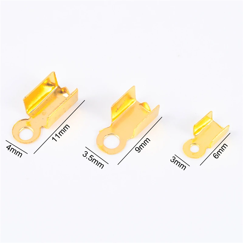 

200 Pcs/Lot Cords Clips for Necklace Bracelet DIY Leather Rope Clip Connectors for Jewelry Making Supplies