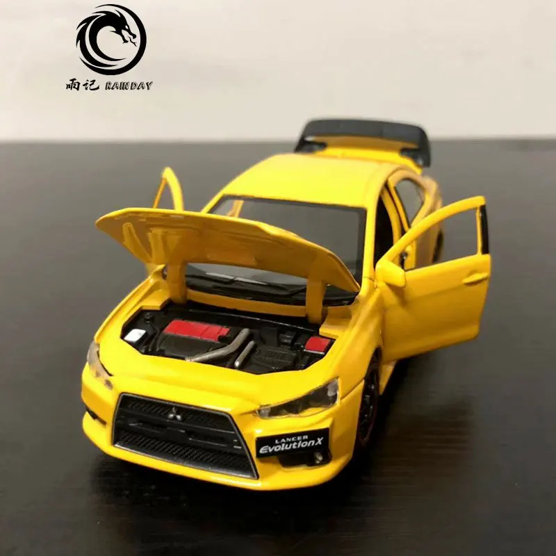 RD 1/32 масштаб модель автомобиля игрушки Mitsubishi Lancer Evolution X звук и светильник литой