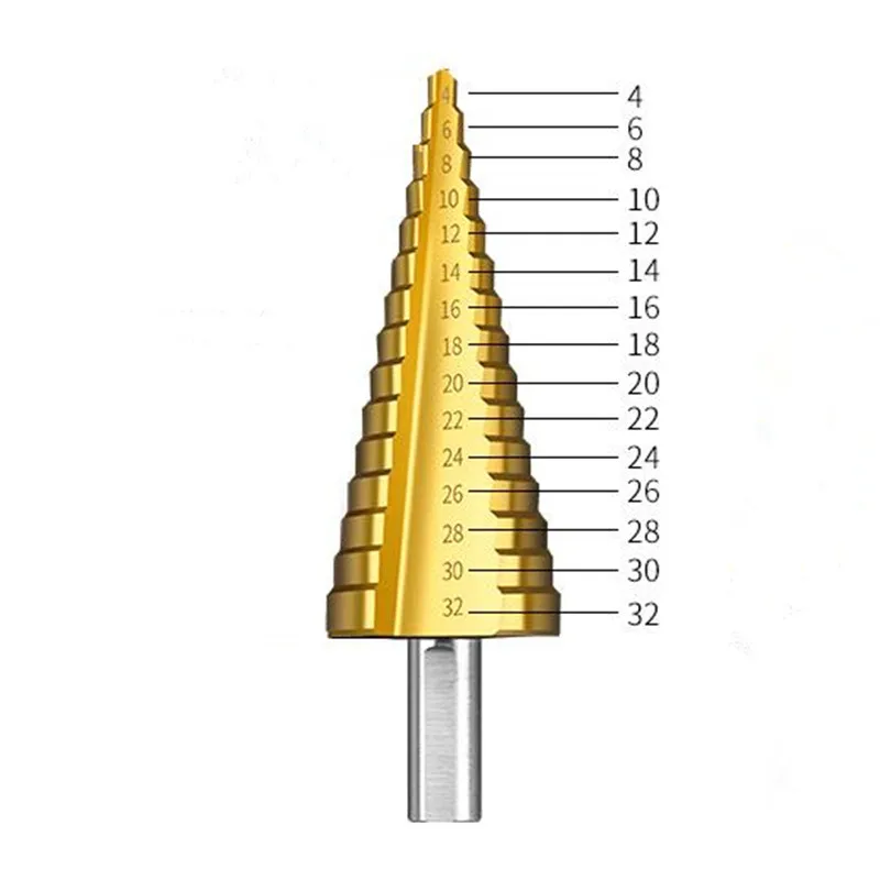 

4-32mm Step Drills For Metal Iron Plate Opening Punchers M35 Cobalt Drill Tool Brocas Para Madera Punte Trapano