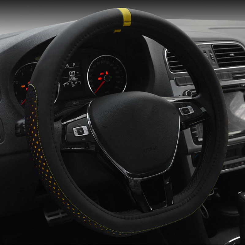 Новый чехол рулевого колеса автомобиля D Тип крышки ручки 38 см диаметр