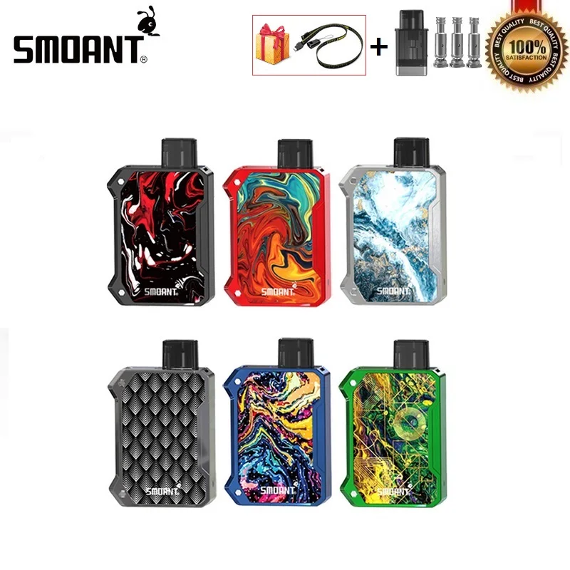 Оригинальный Smoant Battlestar детский Vape Pod Комплект 750 мАч 15 Вт 2 мл с 0.6ohm сеткой 1.2ohm Ni80