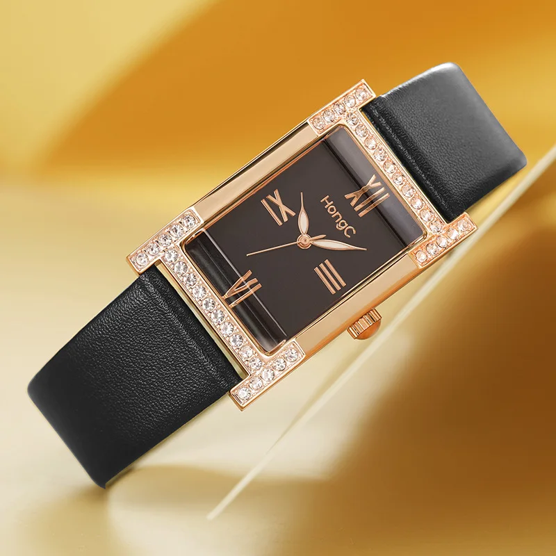 YAZOLE 2021 Women's Diamond Inlaid English Watch INS Style Small green Waterproof noctilucent Women's Watch