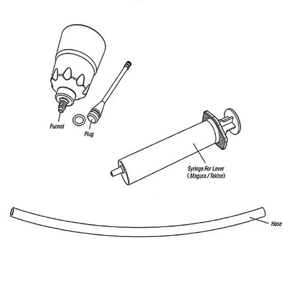 

For SHIMANO MAGURA TEKTRO MTB Bike Brake Repair Tools Parts Bicycle Hydraulic Disc Brake Mineral Oil Bleed Kit Funnel Springe