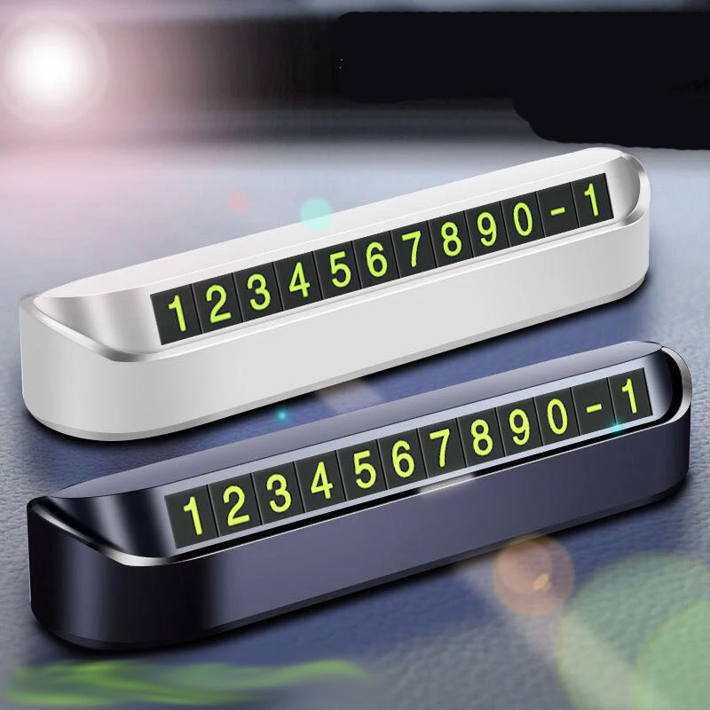 Автомобильный Стайлинг карточка с телефоном для временной парковки номерная