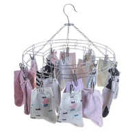 20 clips stainless steel clothes drying rack multifunctional socks shorts underwear hanger hanging shelf household