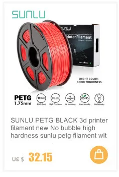 SUNLU PETG нить для 3d принтера 1,75 мм 1 кг 2.2lbs катушка поддержка defferent материал 3d принтер Заправка Полноцветная 3D нить заказ