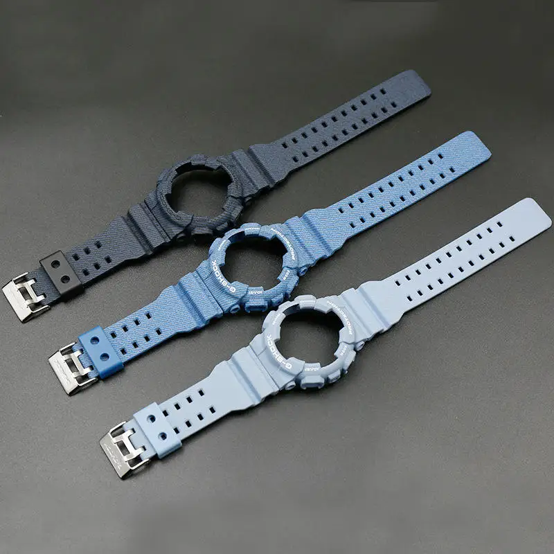 

Watch Band and Case for Casio G-shock GA-110 GLS-100 GD-120 Denim Camouflage Fashion Silicone Watchband Refit Remodel Tools