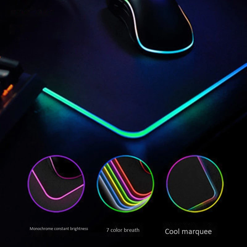 Star Sky Large Gaming Mouse Pad RGB LED Glowing Gamer Keyboard Mousepad Mice Mat for PC Computer Laptop | Компьютеры и офис