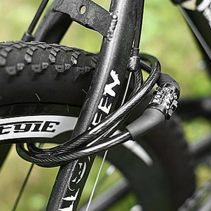 

Bicycle Lock 4 Digit Combination Bicycle Lock Safety Lock Bicycle Equipment Mountain Bike Anti-theft Lock Bicycle Accessories