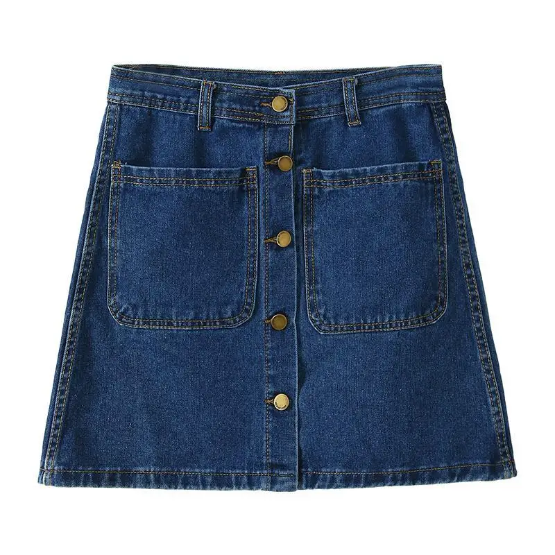 

Sexy Women Denim Mini Skirt Fashion Summer High Waist Korean Black Skirt Blue Package Hip Jeans Female Harajuku Plus Size Cotton