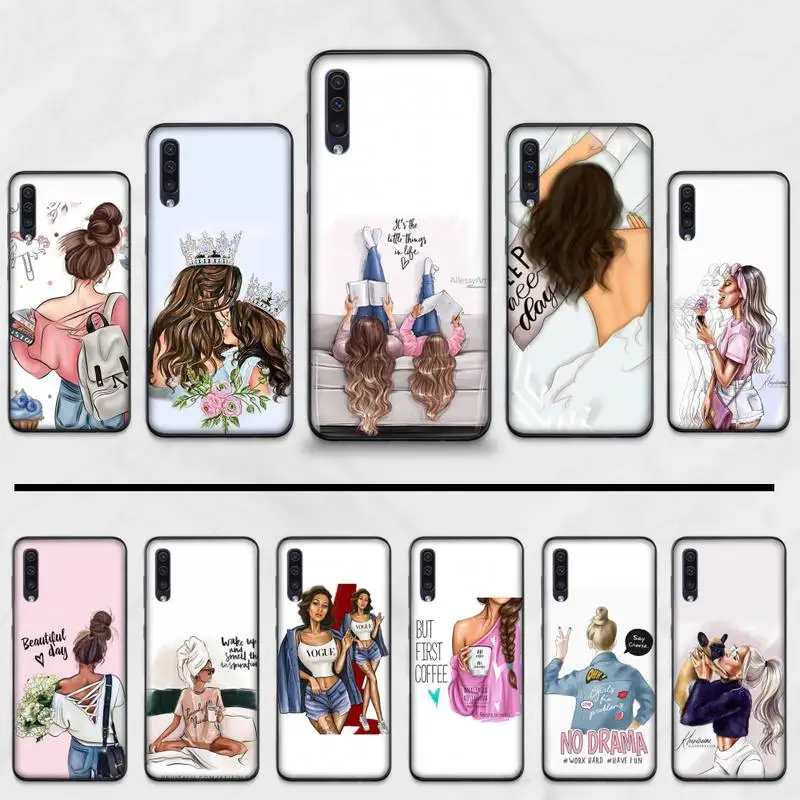 Мягкий черный Чехол Vogue Boss для телефона Samsung Galaxy A 3 6 7 8 10 20 30 40 50 70 71 10S 20S 30S 50S