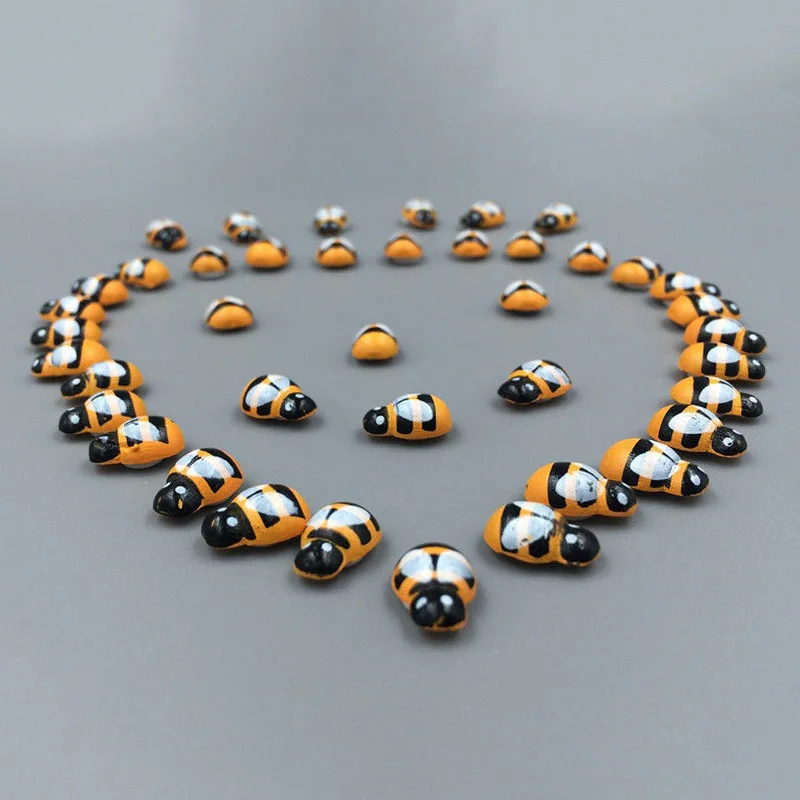 

Hot sale 100pcs 3D Wooden Stickers Mini Bee Stickers Fridge Wall Decoration Scrapbooking Dropshipping