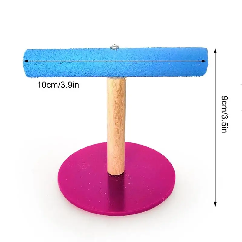 

Pet Parrot Toy Bird Stand T-Shaped Desk Shelf Bird Toy Parrot Training Perch Tool Creative Wooden Perch Toy For Cockatiel Pigeon