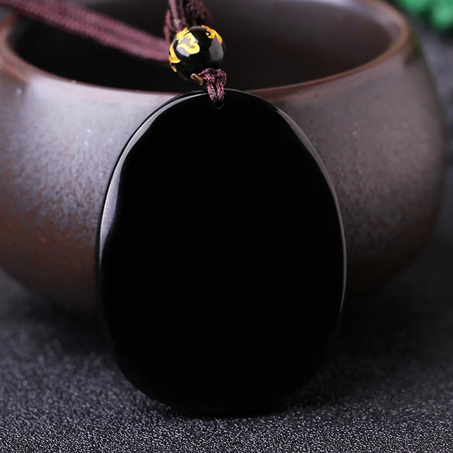 LETSFUN хорошее ювелирное изделие натуральный обсидиан DWild носорог бык животное