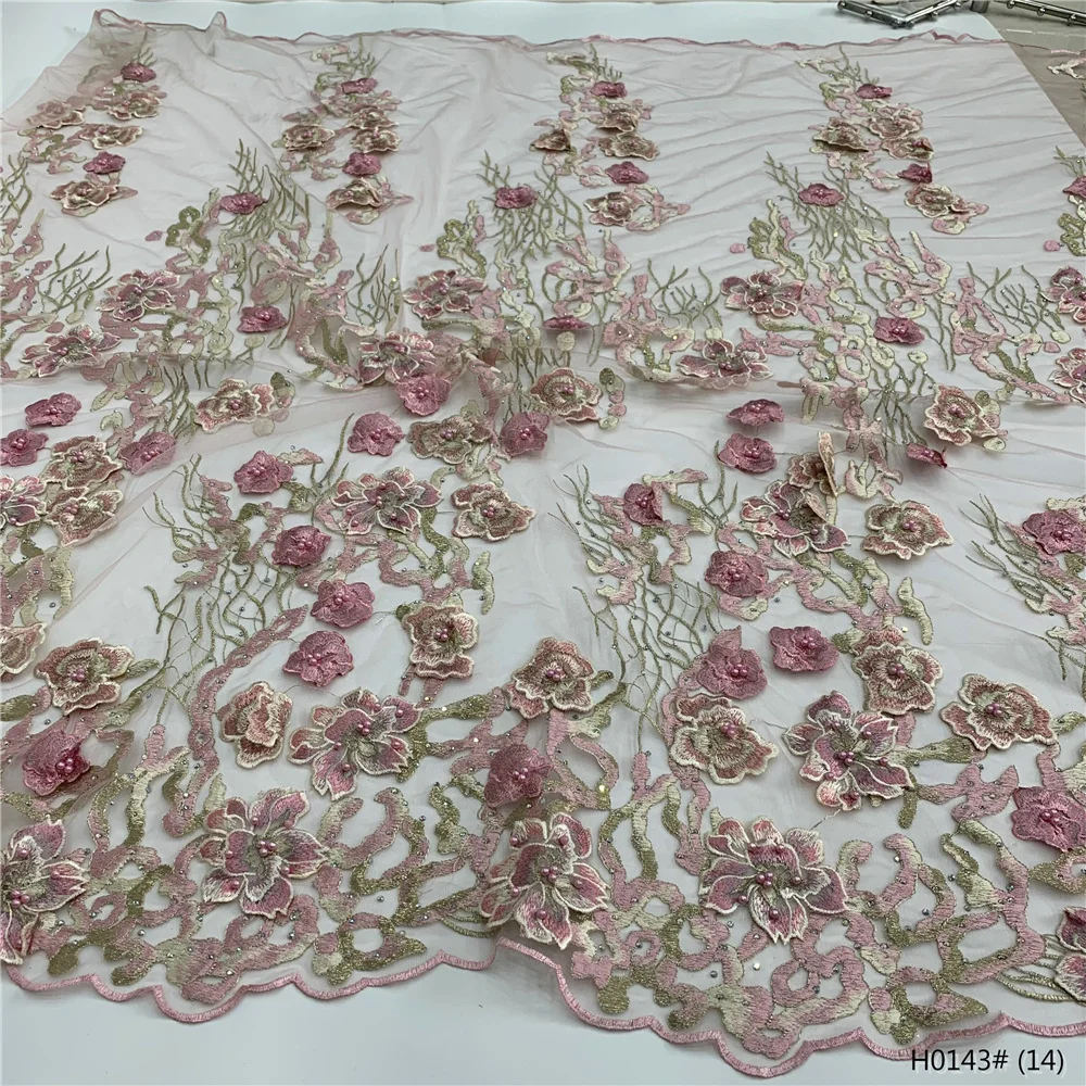 

Fashion skin friendly tulle laces perfect quality embroidered gauze fabrics nice flower design party dress Asoebi DIY tulle lace