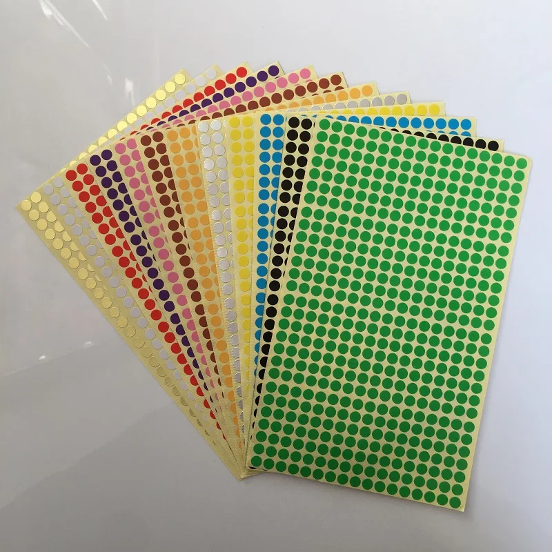 

Round Coding Dot Labels Self Adhesive Stickers Office School Supplier Small Circle Dot Price Stickers Mix Color 6mm 10mm 16mm