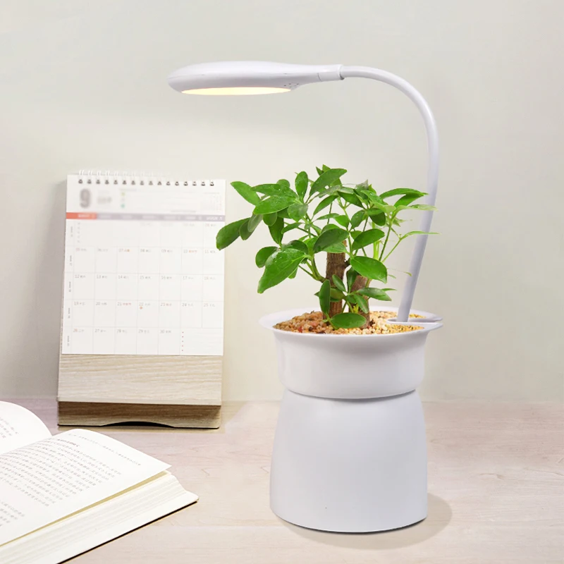 Умный цветочный горшок для выращивания растений освещение офиса и сада