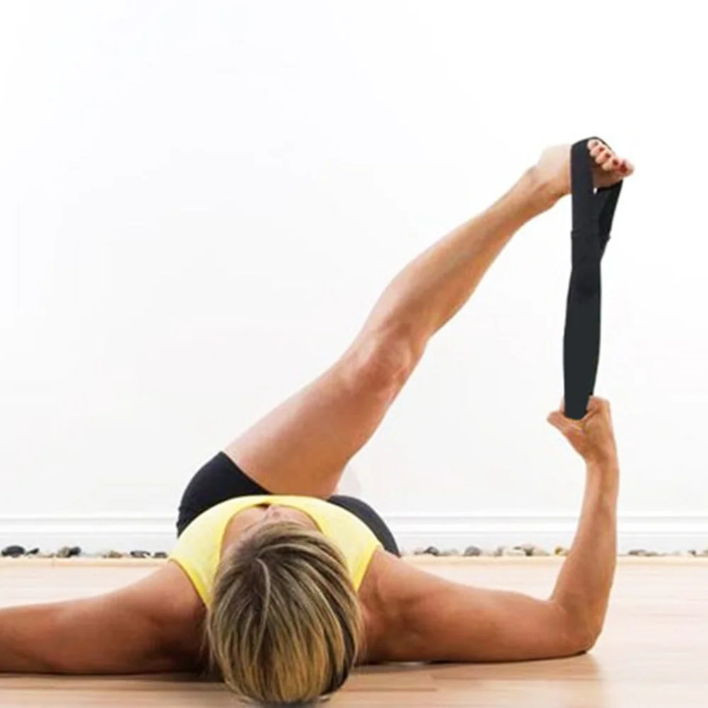 

Exercise Yoga Tension Band Unlimited Stretch Band Gym Rope Fitness Waist Leg Yoga Stretch Strap Yoga Strap Belt Black