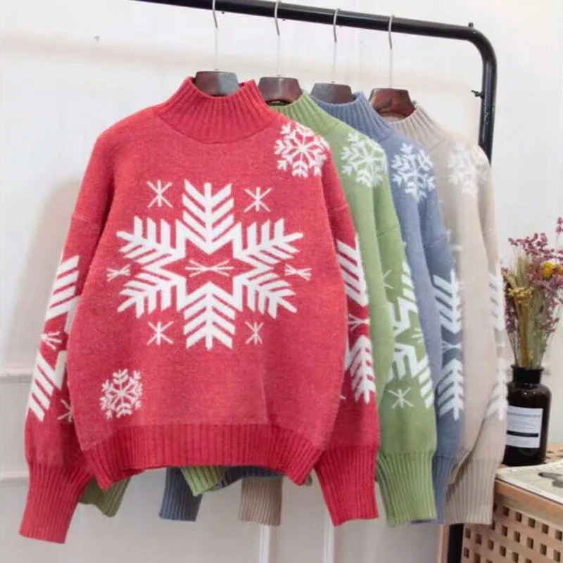 Рождество снежинка украшение набор свободный Зимний новый женский короткий