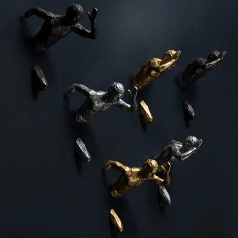 

Runners light luxury model room living room gym decoration creative embossed three-dimensional character wall painting