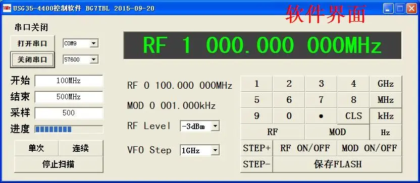 USB RF Signal Generator Source USG35-4400 35M-4400M 4.4G 1G 2G 3G by BG7TBL | Электроника