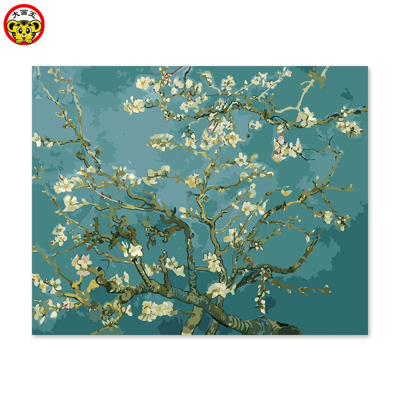 

Painting by Numbers Art Paint by Number DIY Decoration Drawing Room Bedroom Sofa Background Van Gogh Apricot Flower One Piece