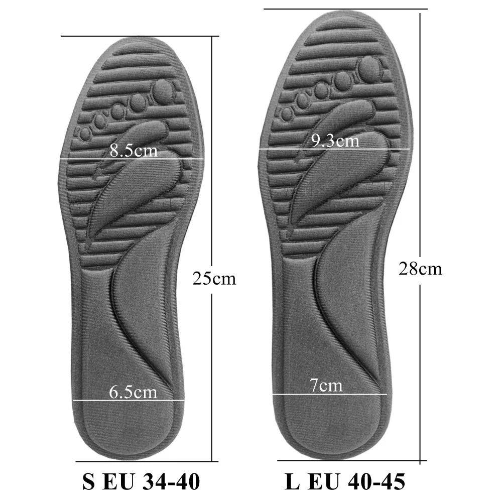 WINRUOCEN Deodorization Sponge Orthopedic Insole massage Breathable Sweat-absorbent for Men and Women shoes Casual Insoles