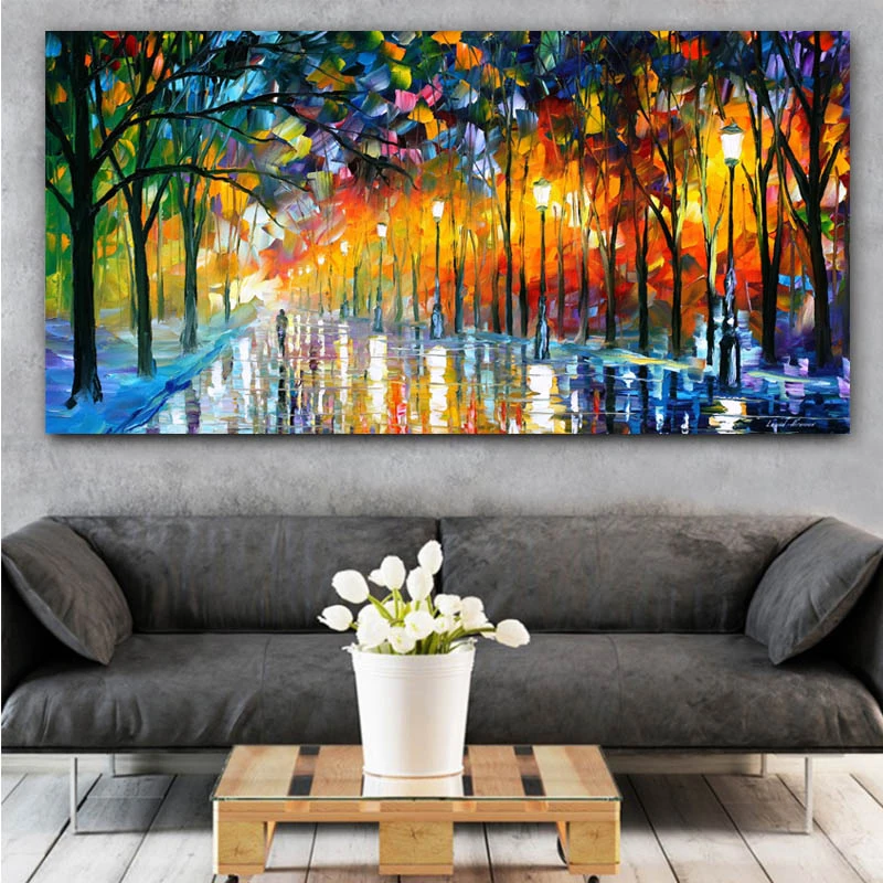 Современная Художественная живопись абстрактная красочная уличная картина