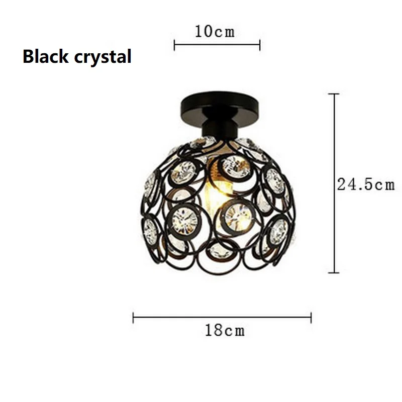 

Modern Nordic Black Wrought Iron Retro E27 Led Ceiling Lamp for Kitchen Living Room Bedroom Study Balcony Porch Restaurant Hotel