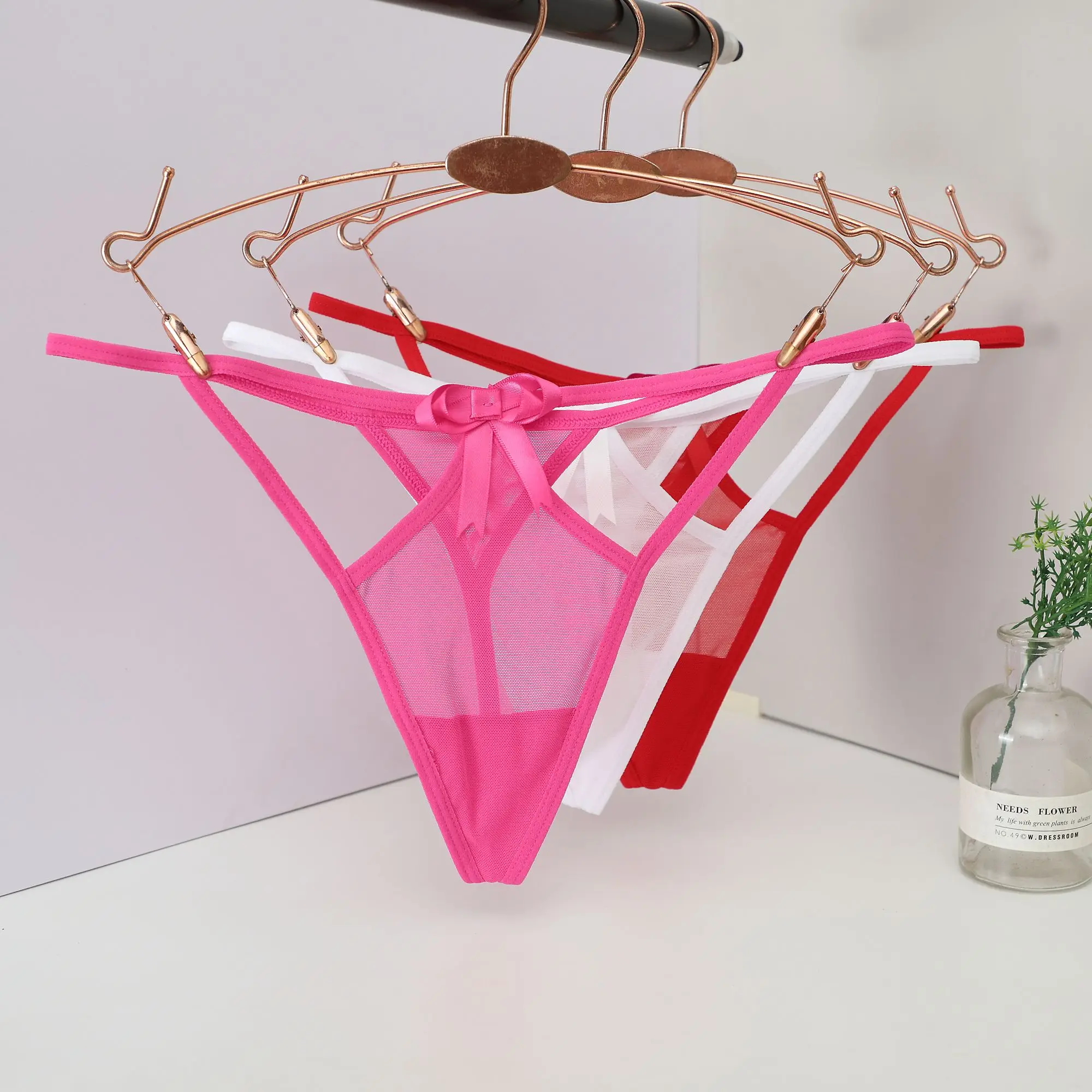 

Нижнее белье, трусики с заниженной талией, бандажные тонкие хлопковые трусики-стринги с промежностью, женские кружевные трусики, сетчатые т...