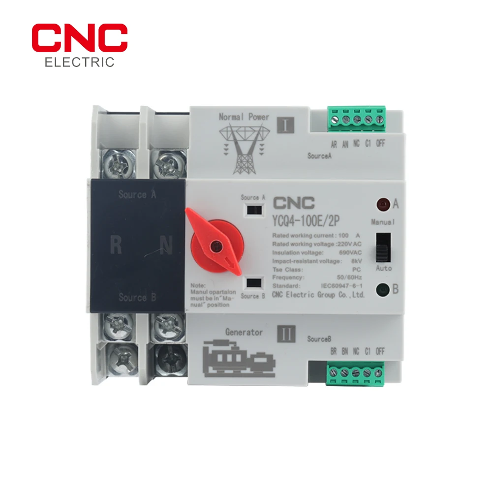 CNC Din Rail 2P ATS Dual Power автоматический переключатель электрические переключатели