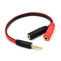 aux 1 male to 2 female spliter wire 3 5 mm jack audio splitter cable headphone earphone speaker stereo aux adapter cable cord