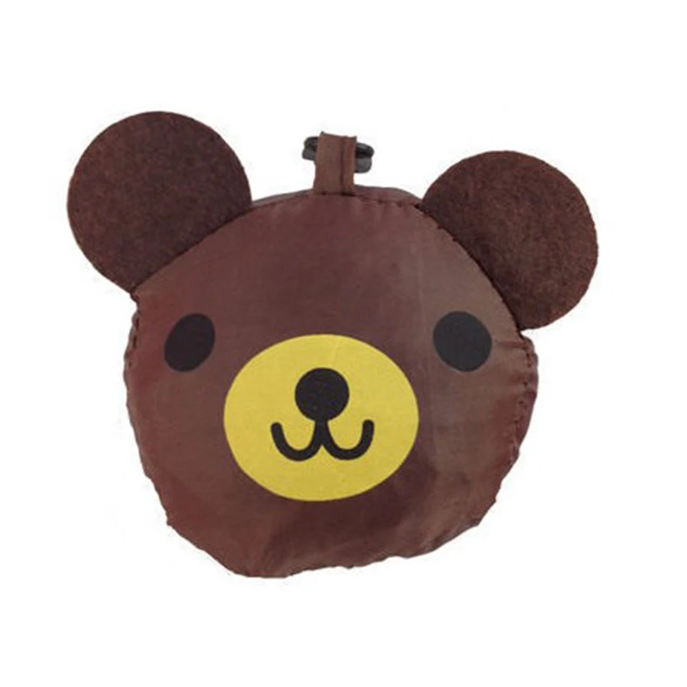 bear Милые животные собака форма складная сумка для покупок Экологичные дамы подарок складные многоразовые сумка Портативные дорожные сумки на плечо - Цвет: bear