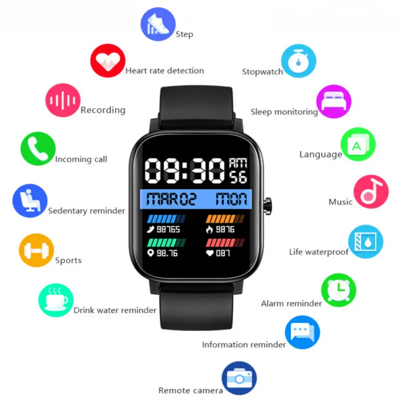 

MT2 Bluetooth Call Smart Watch Men Full Touch Dial Call Fitness Tracker IP67 Waterproof 4G ROM VS W46 P8plus HW22 Smartwatch