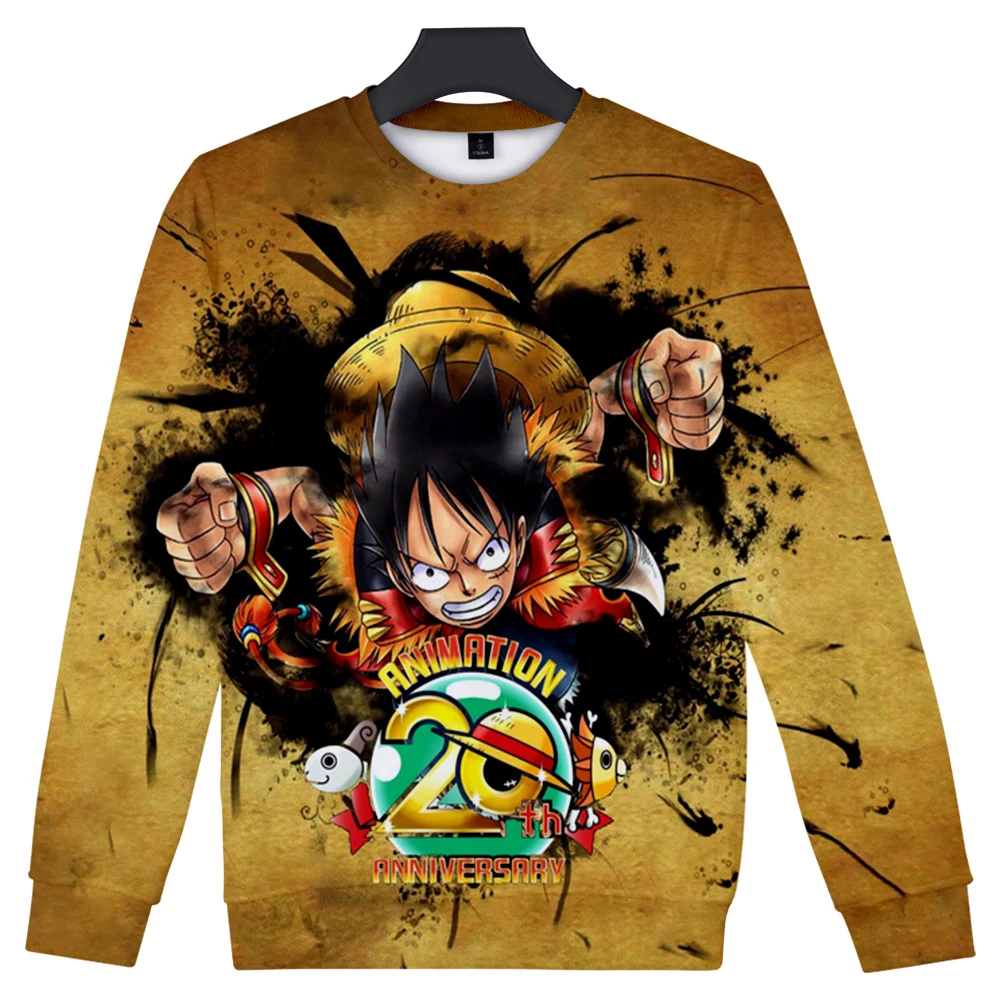 

Hot Anime One Piece Streetwear Men/Women Fashion Casual Sweatshirt O-Neck Capless Long Sleeve Hoodies 3D Print One Piece Hoody