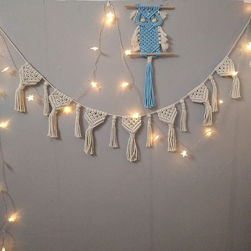 

Ручная работа, макраме, настенный богемный гобелен, декор для комнаты, красивый домашний декор, гобелен, скандинавский домашний декор