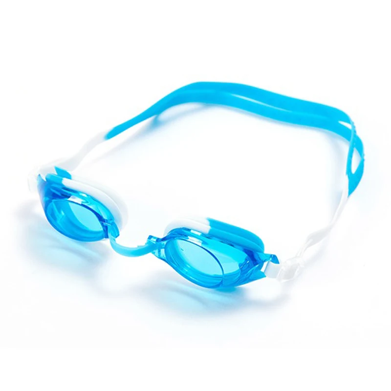 Lake blue White Дети водные виды спорта плавательный бассейн анти туман Водонепроницаемый Регулируемый силиконовый плавание ming очки ж/милый кошелек сумка - Цвет: Lake blue White