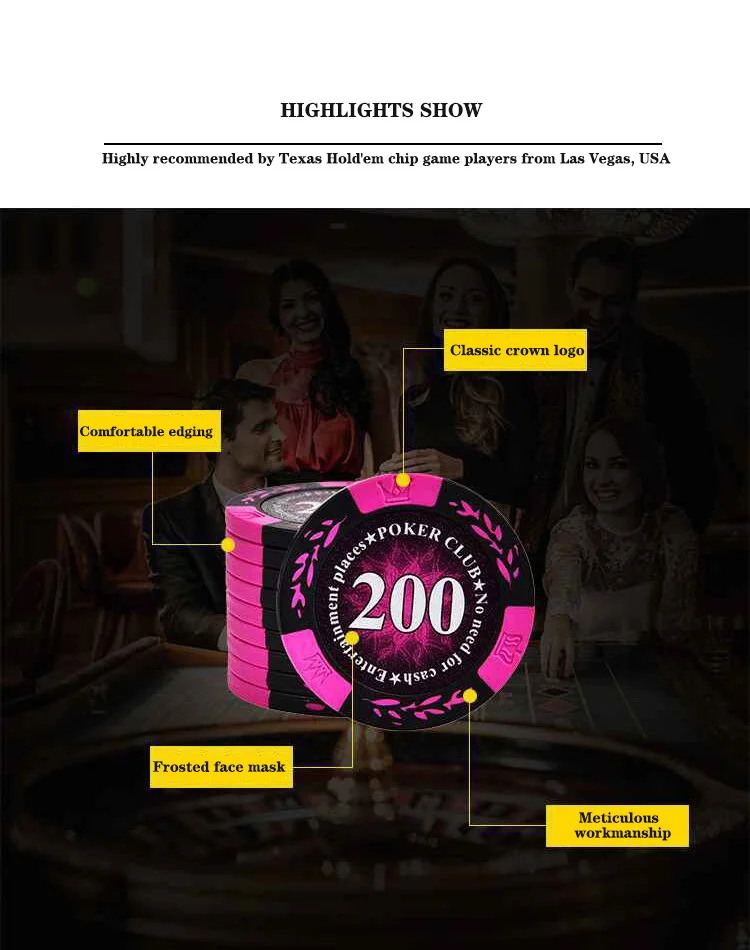 

10PCS/SET Texas Hold'em Poker Chips Coins Baccarat Clay Chips Set Poker Board Games