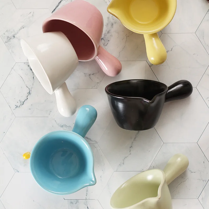 Керамическая тарелка для соуса с твердой ручкой фарфоровое острое блюдо розлива