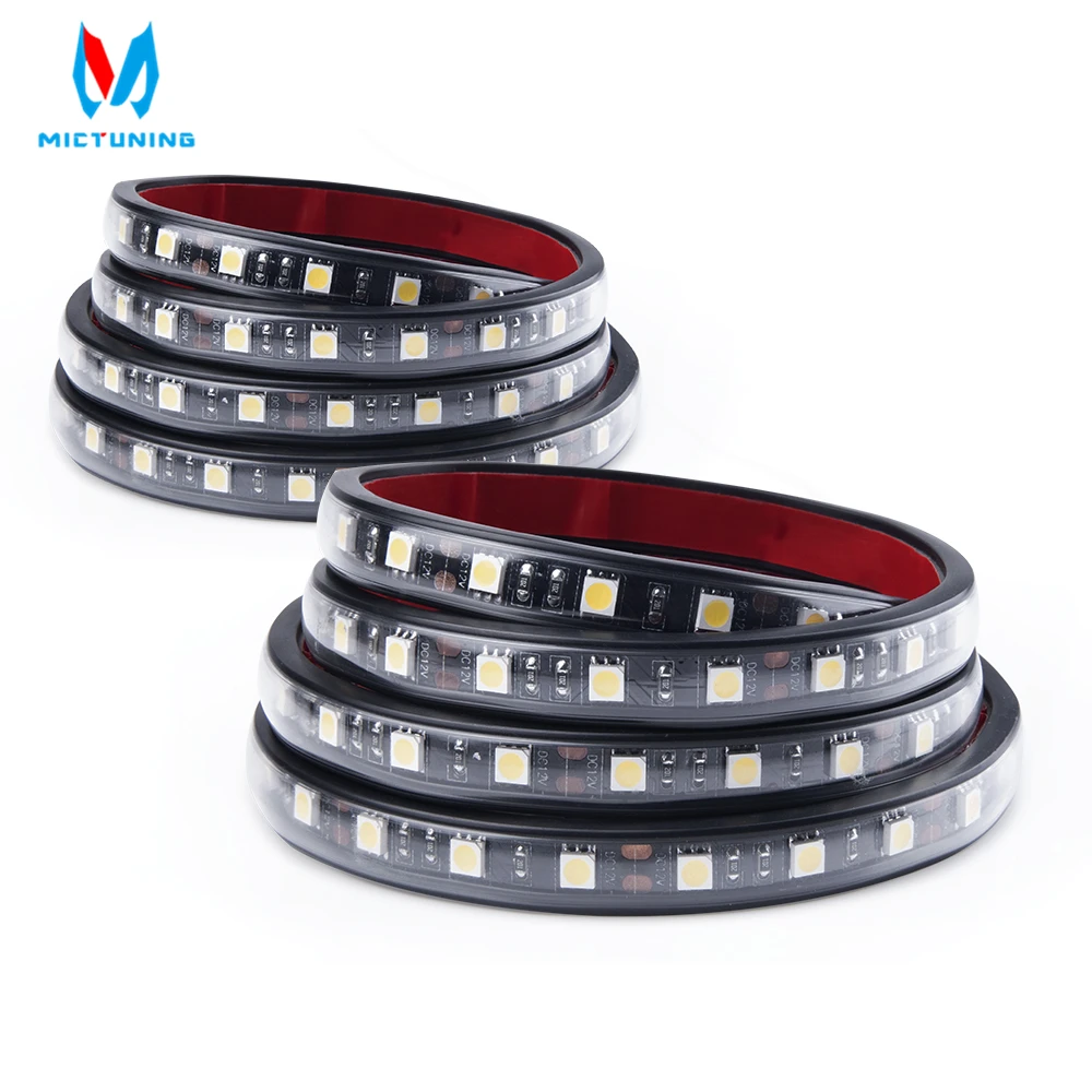 Comprar MICTUNING-Tira De Luz LED Blanca Para Cama Y Camión, Interruptor De Atenuación Con 3 Niveles De Brillo, Resistente Al Agua, Encendido Y Apagado, 60 Pulgadas, 2 Uds.