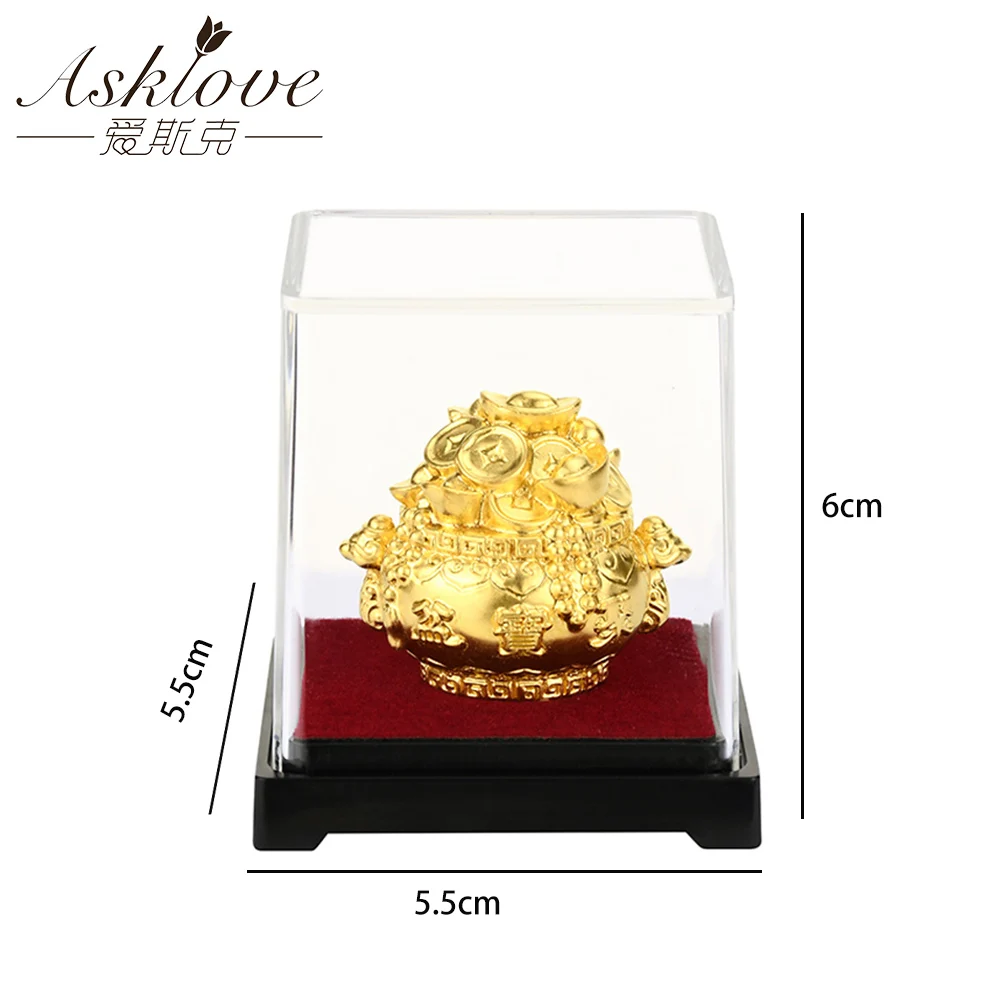 

Gold foil treasure bowl Chinese geomantic omen God of wealth vase treasure like bowl auspicious fortune decorations for home