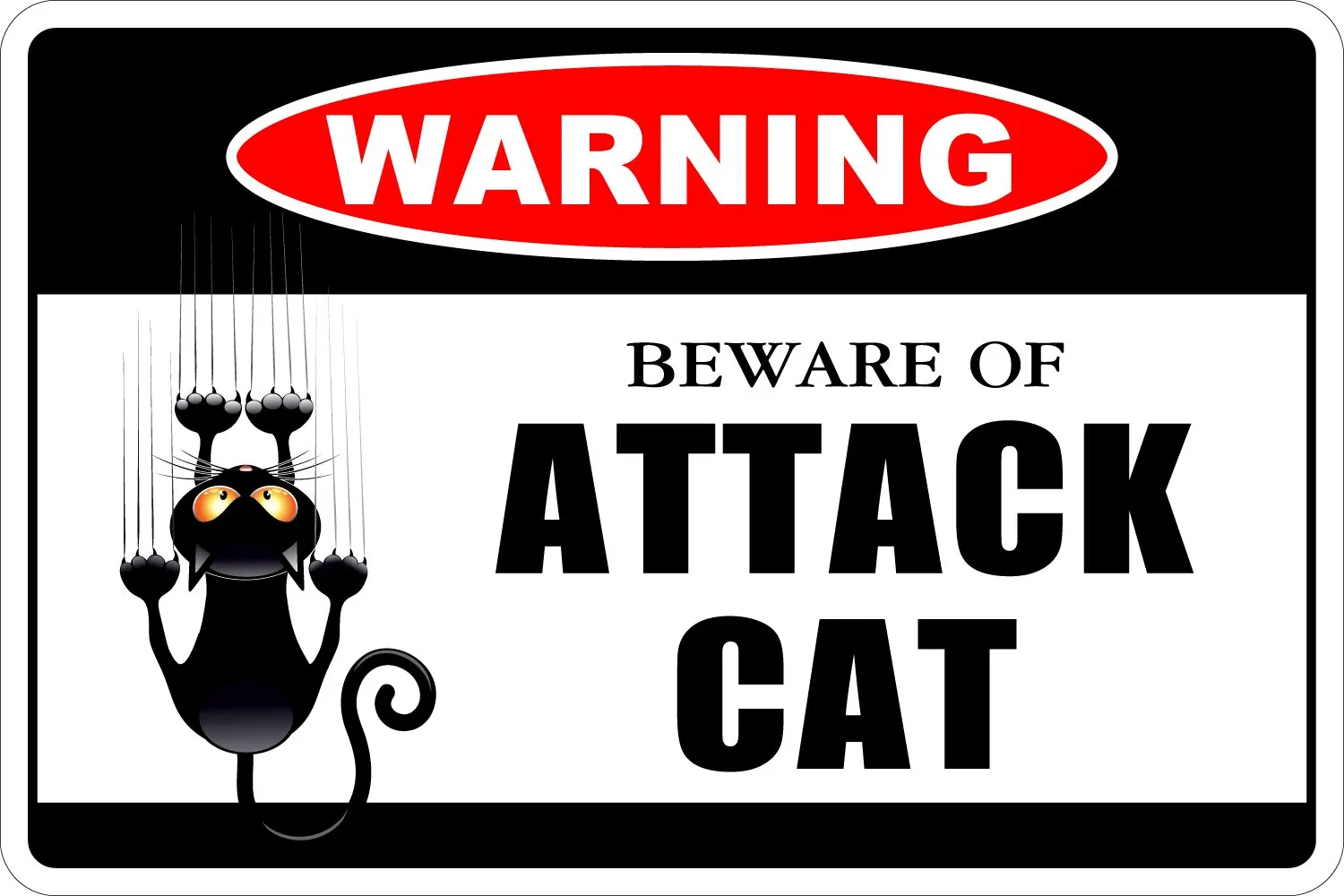 warning attack cat