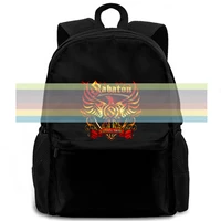 sabaton coat of arms black new rock rock band best selling male natural women men backpack laptop travel school adult