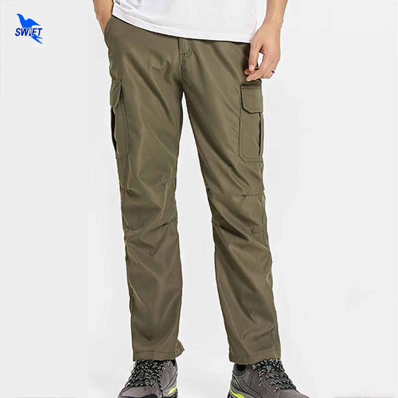 

2020 NEW Men Waterproof Single Layer Hiking Pants with Pockets Spring Breathable Loose Outdoor Trekking Camping Cycling Trousers