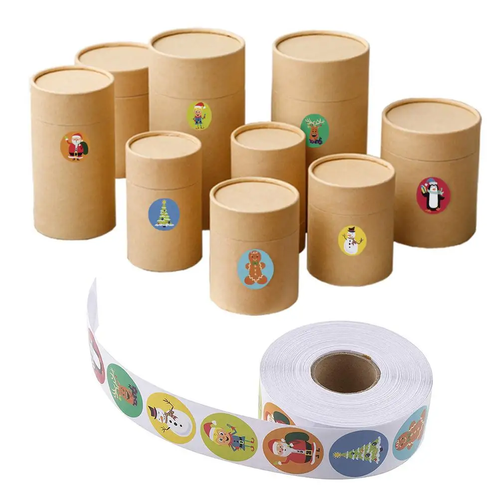 500 шт./рулон круглые наклейки для рождественского подарка | Дом и сад